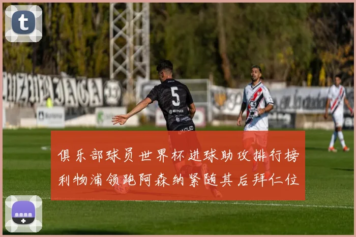 俱乐部球员世界杯进球助攻排行榜利物浦领跑阿森纳紧随其后拜仁位列第三